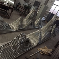 不锈钢假山雕塑 不锈钢管扭曲成型