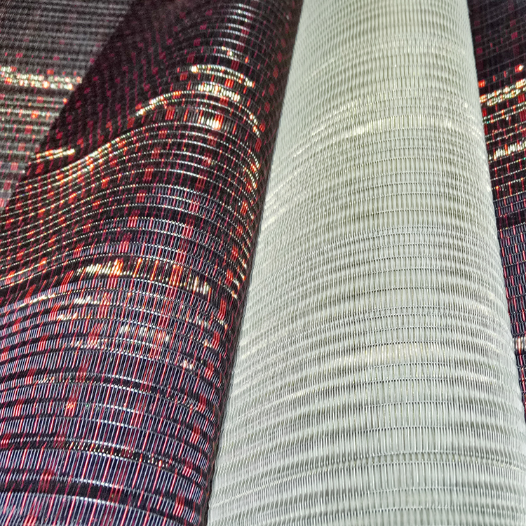 定制玻璃夹丝网建筑工程幕墙玻璃夹丝黑色红色艺术玻璃夹胶材料