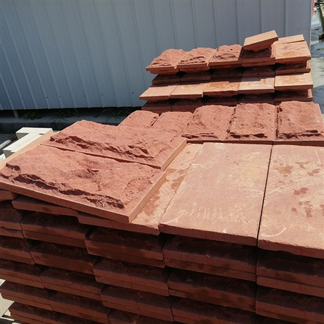 天然红砂岩蘑菇石四川红砂岩文化石厂家