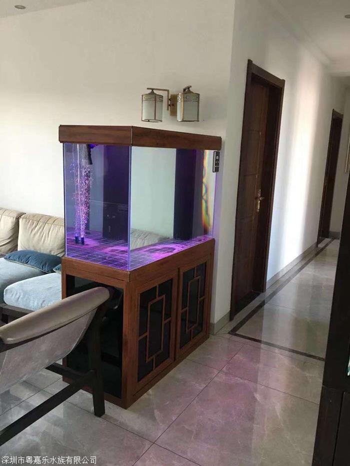 定制鱼缸超白玻璃生态鱼缸水族箱上门测量安装深圳粤嘉乐水族有限公司