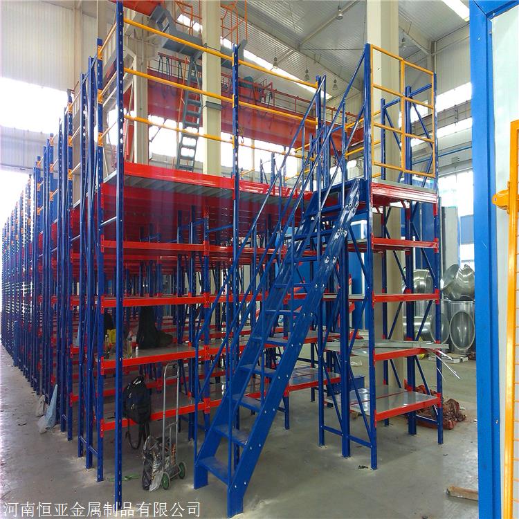 阁楼式货架 恒亚货架中型多层汽车4S店货架货架平台重型货架
