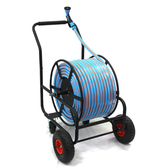 农业园林清洁浇花水车架 车架收水管 手推式喷水车 水管推车