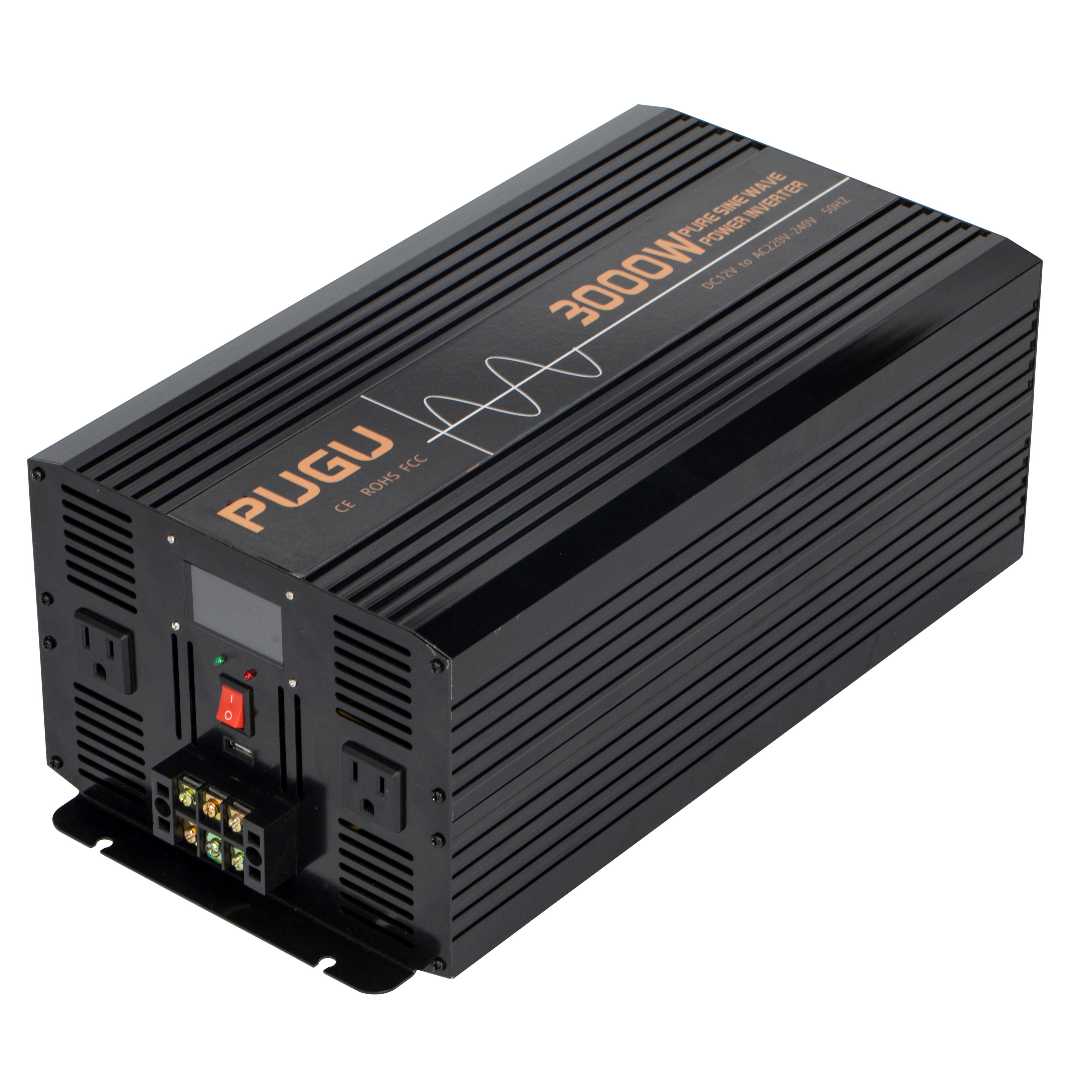 pugu正弦波逆变器1000w2000w3000w5000w6000w车载太阳能逆变器
