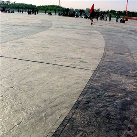 彩色路面壓印地坪壓模地坪