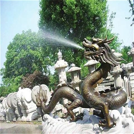小区广场喷水龙雕塑铸铜动物铜龙雕塑