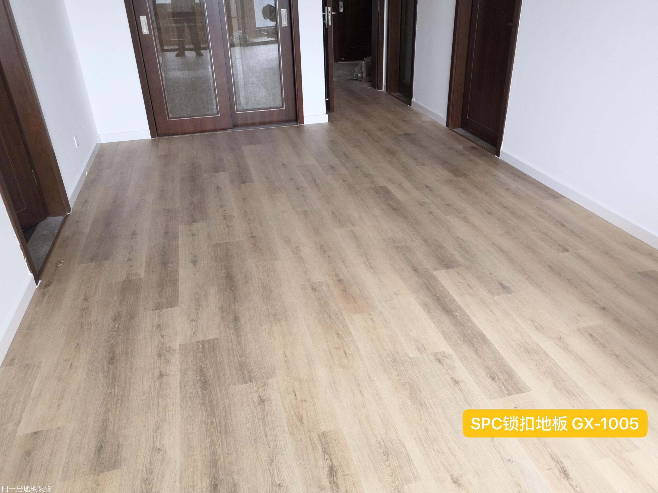 出租房家庭住宅spc锁扣地板工程案例效果图