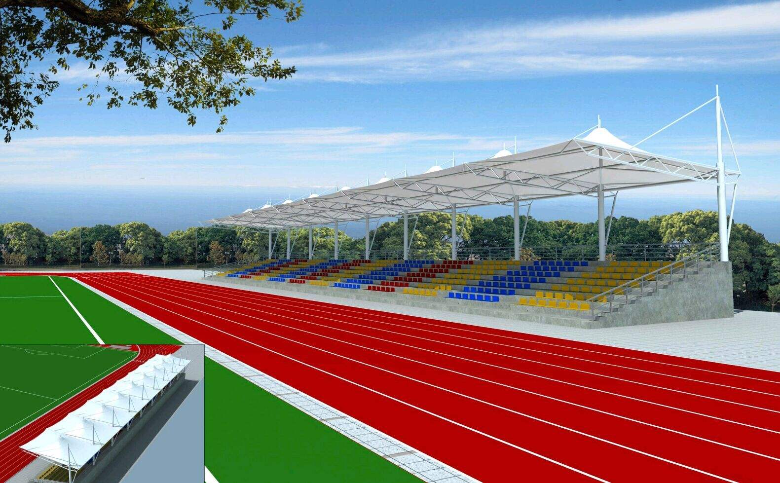 襄阳鼎美膜结构工程有限公司 产品展厅 >看台厂家,襄