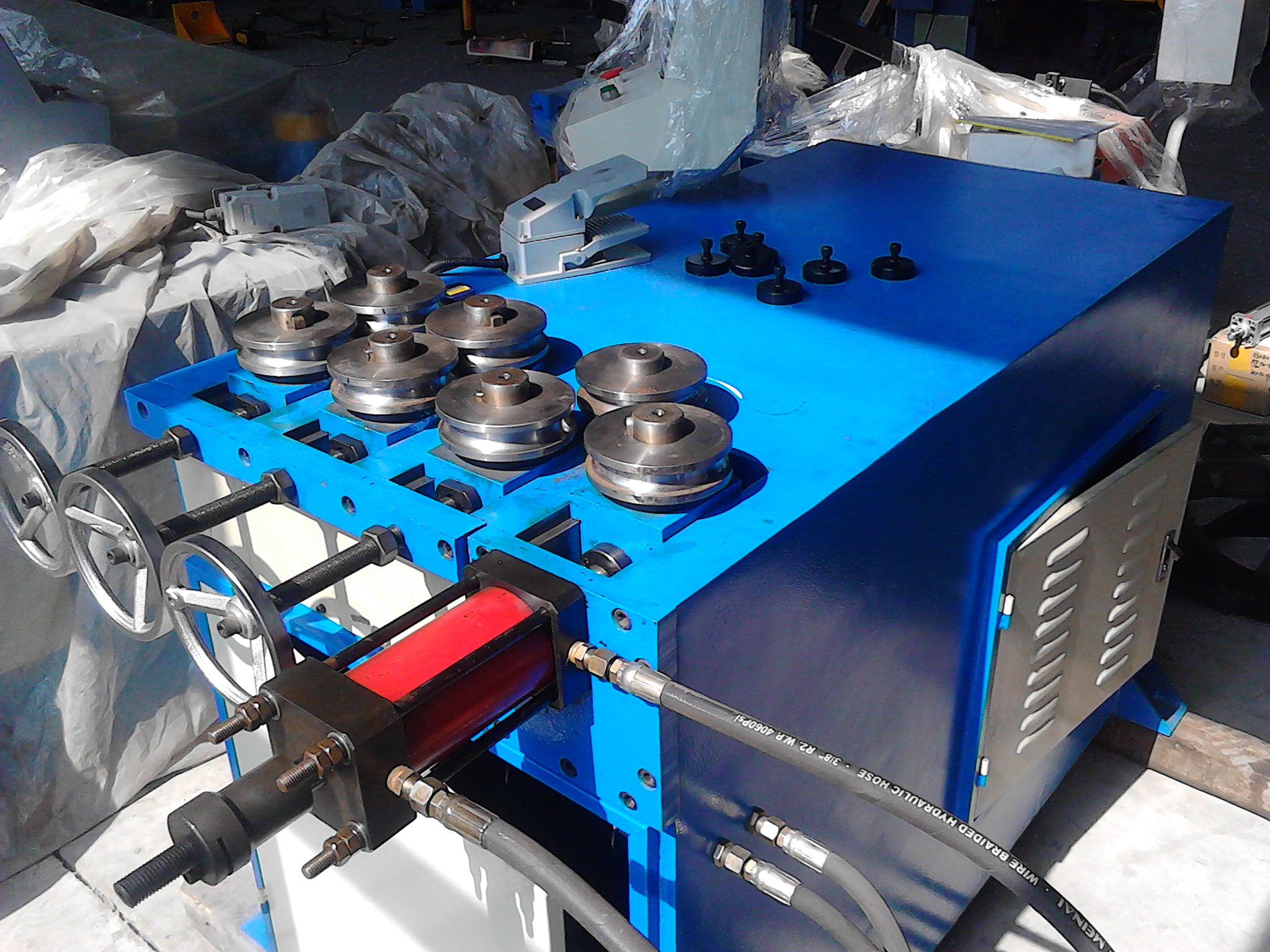 节能电能)液压传动:yw-1型卷圆机(此设备低耗,单油缸, 3辊卷圆