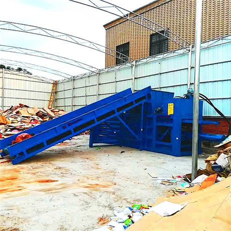 河北120吨卧式编织袋打包机 卧式废纸打包机价格