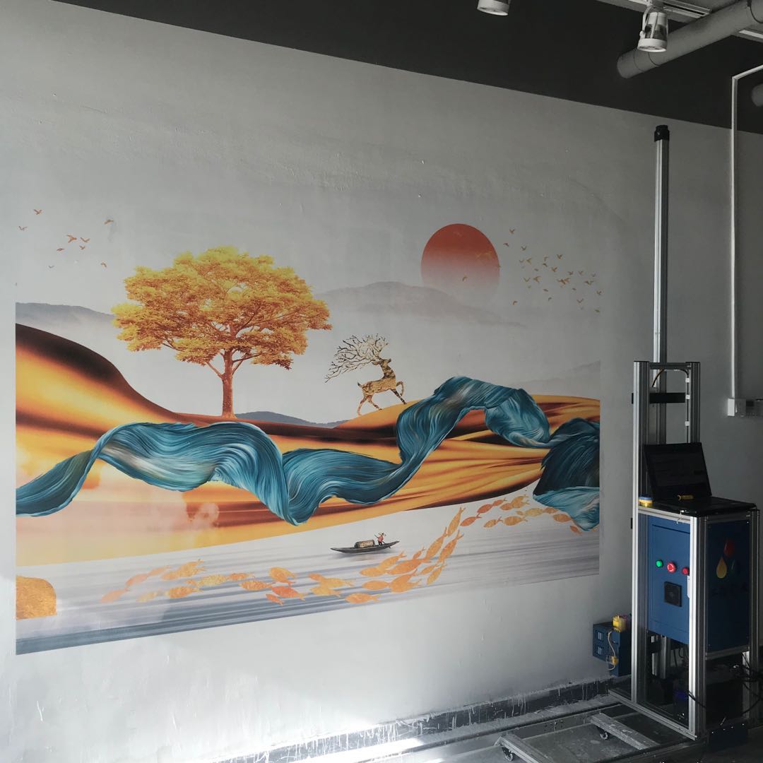 东莞市江榕彩业3d墙体彩绘喷绘机墙面壁画