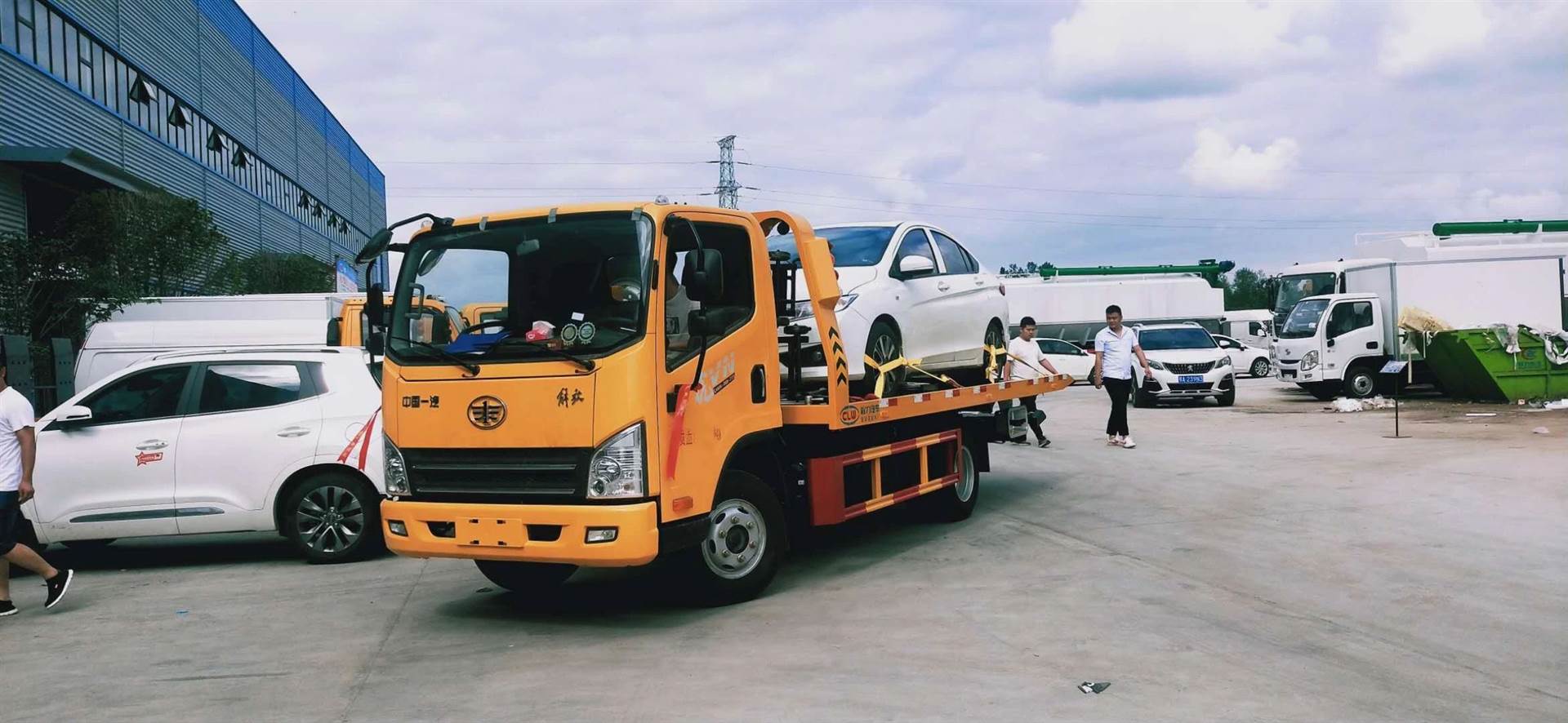 程力拖拽车 解放平板拖车 上装定制