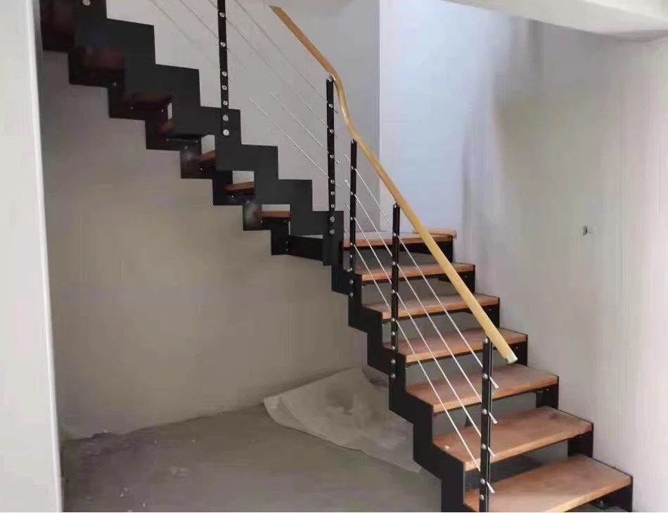 厂家批发零售双梁楼梯 z字形 波浪片型 简约现代轻奢楼梯