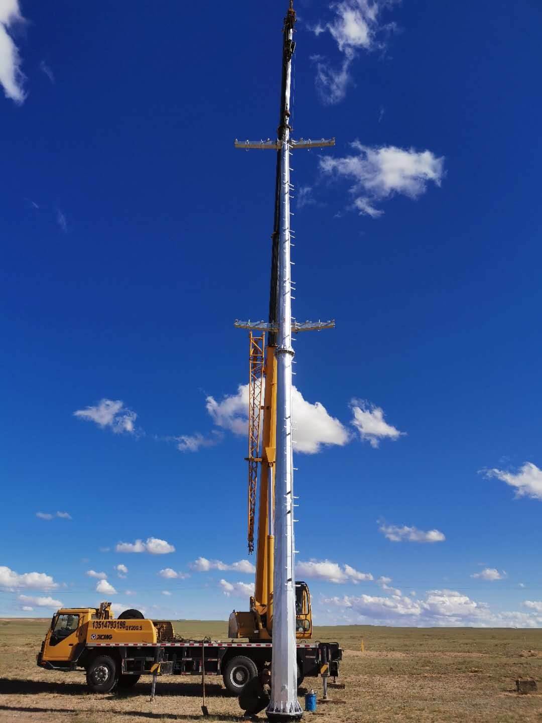 钢管塔电力钢杆转角杆终端杆批发