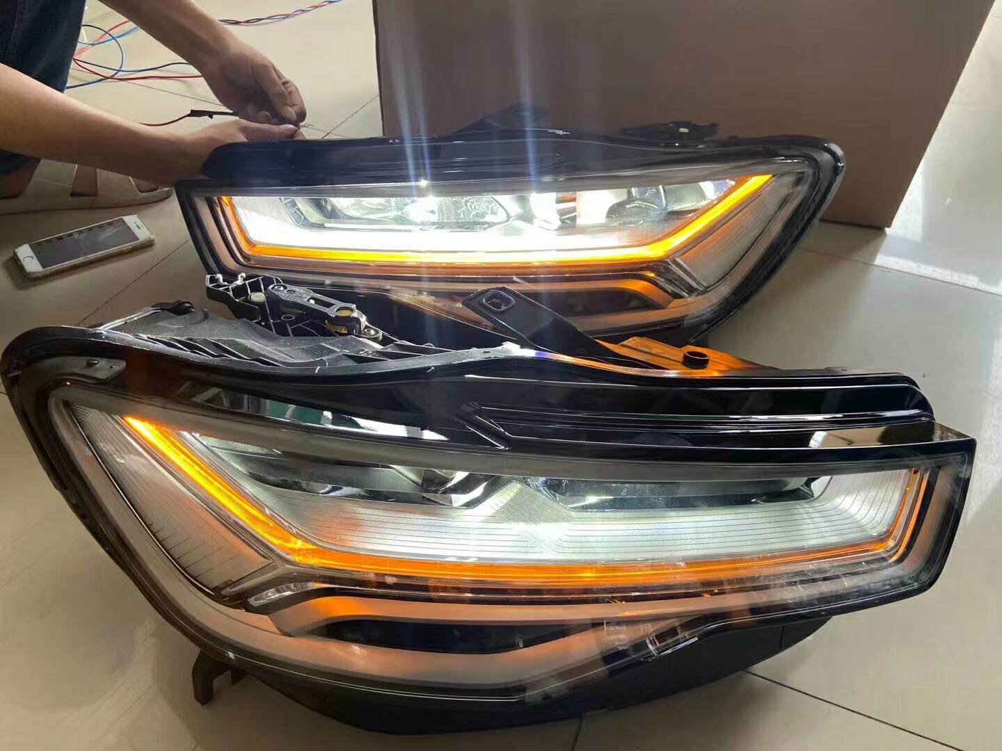 奥迪a6 led大灯 低配升级高配 a6疝气大灯 a6二手大灯价格
