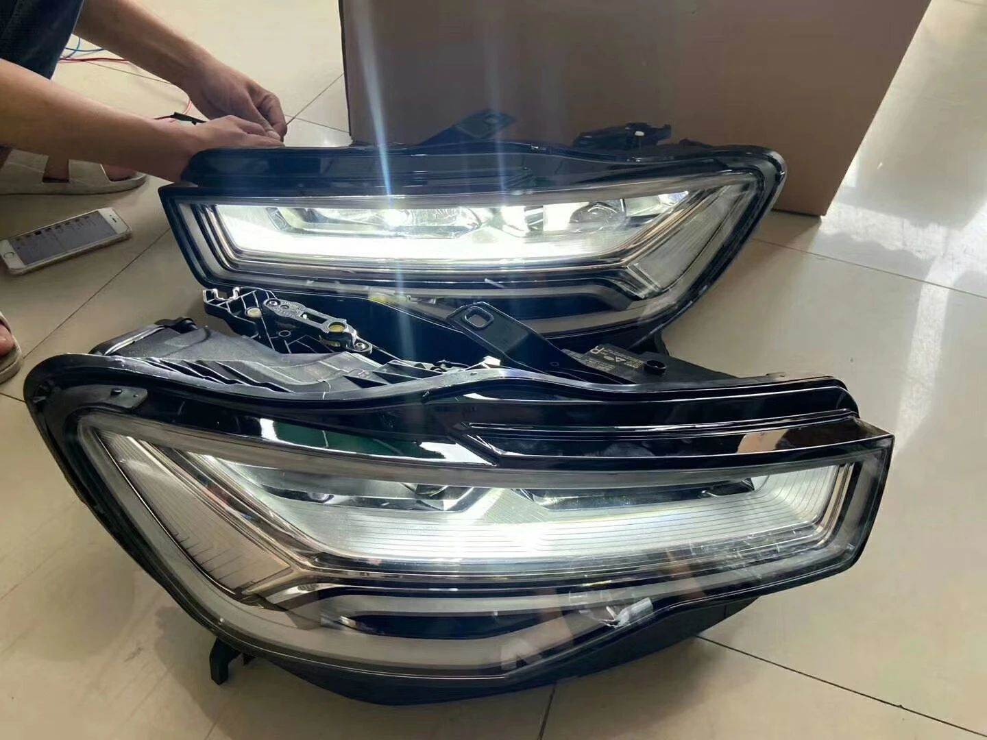 奥迪a6 led大灯 低配升级高配 a6疝气大灯 a6二手大灯价格