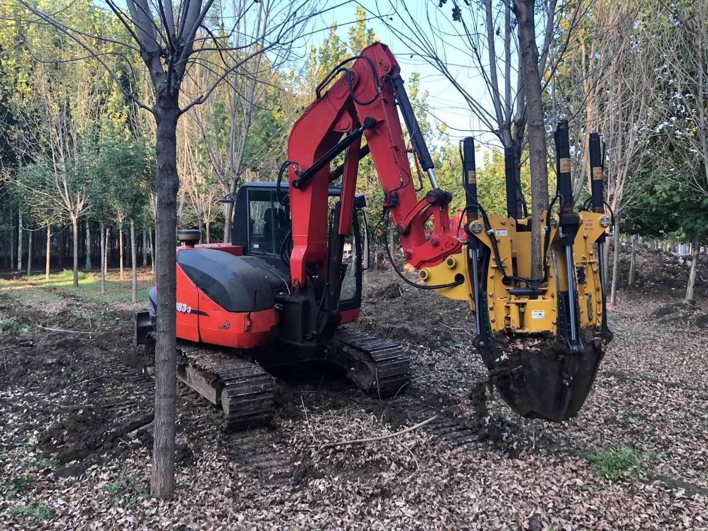 挖机挖树机挖树机起土球挖机抱树机挖机四瓣六瓣铲刀挖树机滑移机