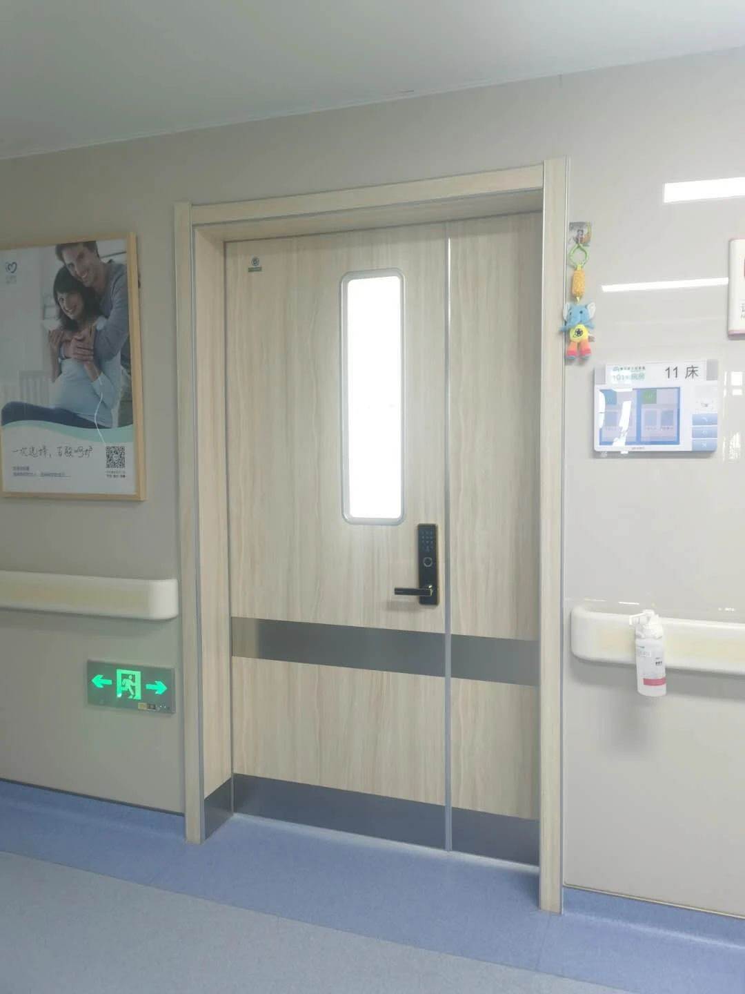 钢质子母门净化门医院丙级防火门钢质病房门防火抗菌