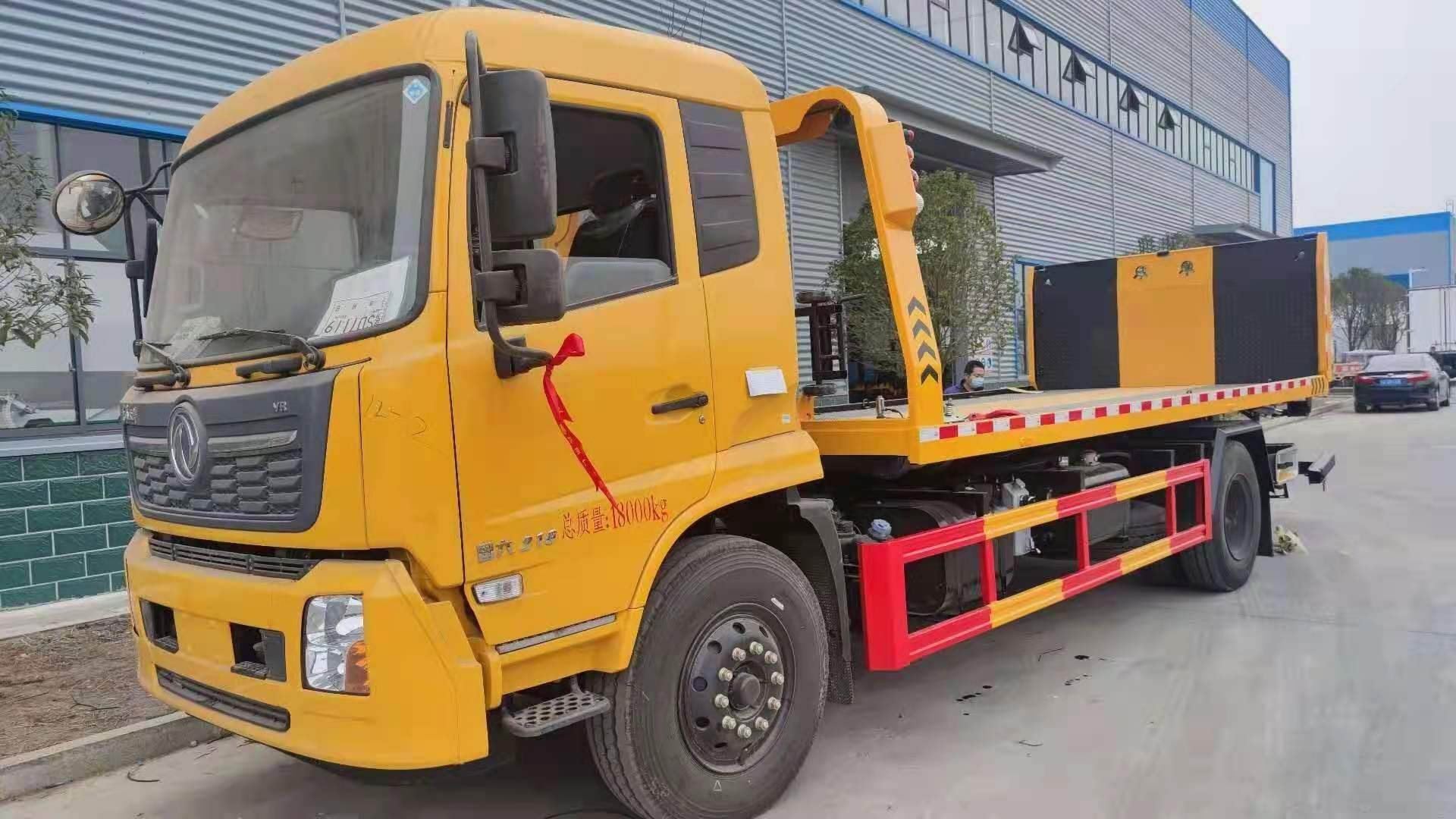 大型清障车东风天锦5000轴距10吨上装一拖二大平板限时优惠