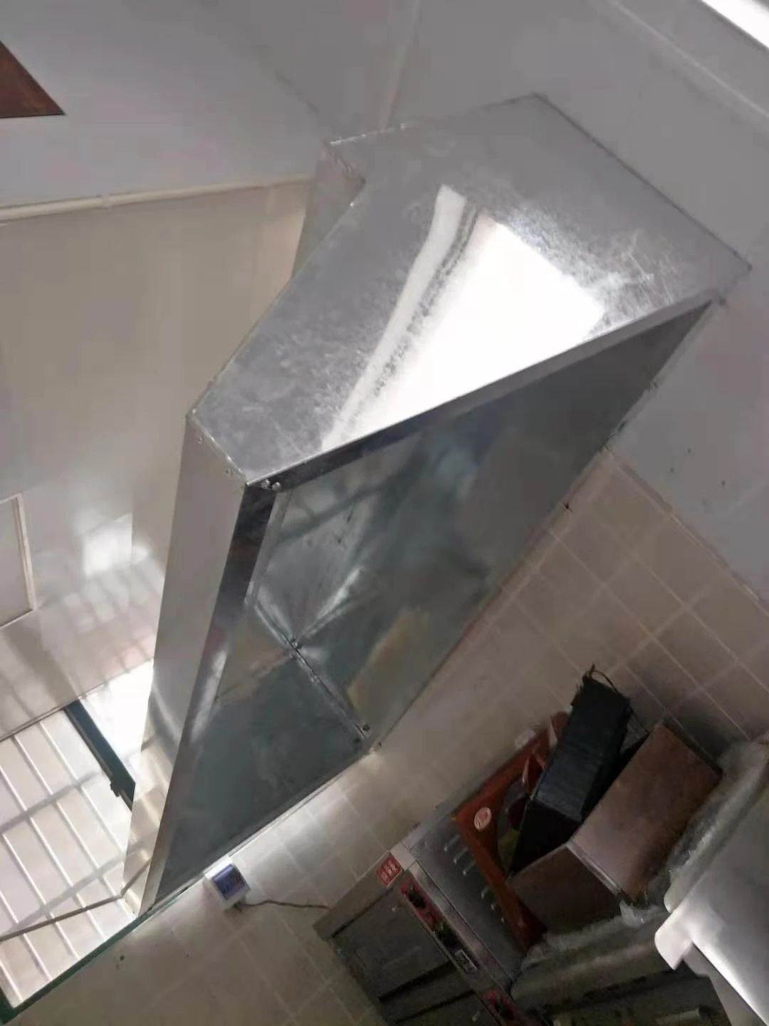 义乌管道烟机烟罩安装义乌白铁加工净化器安装义乌抽油烟机定做