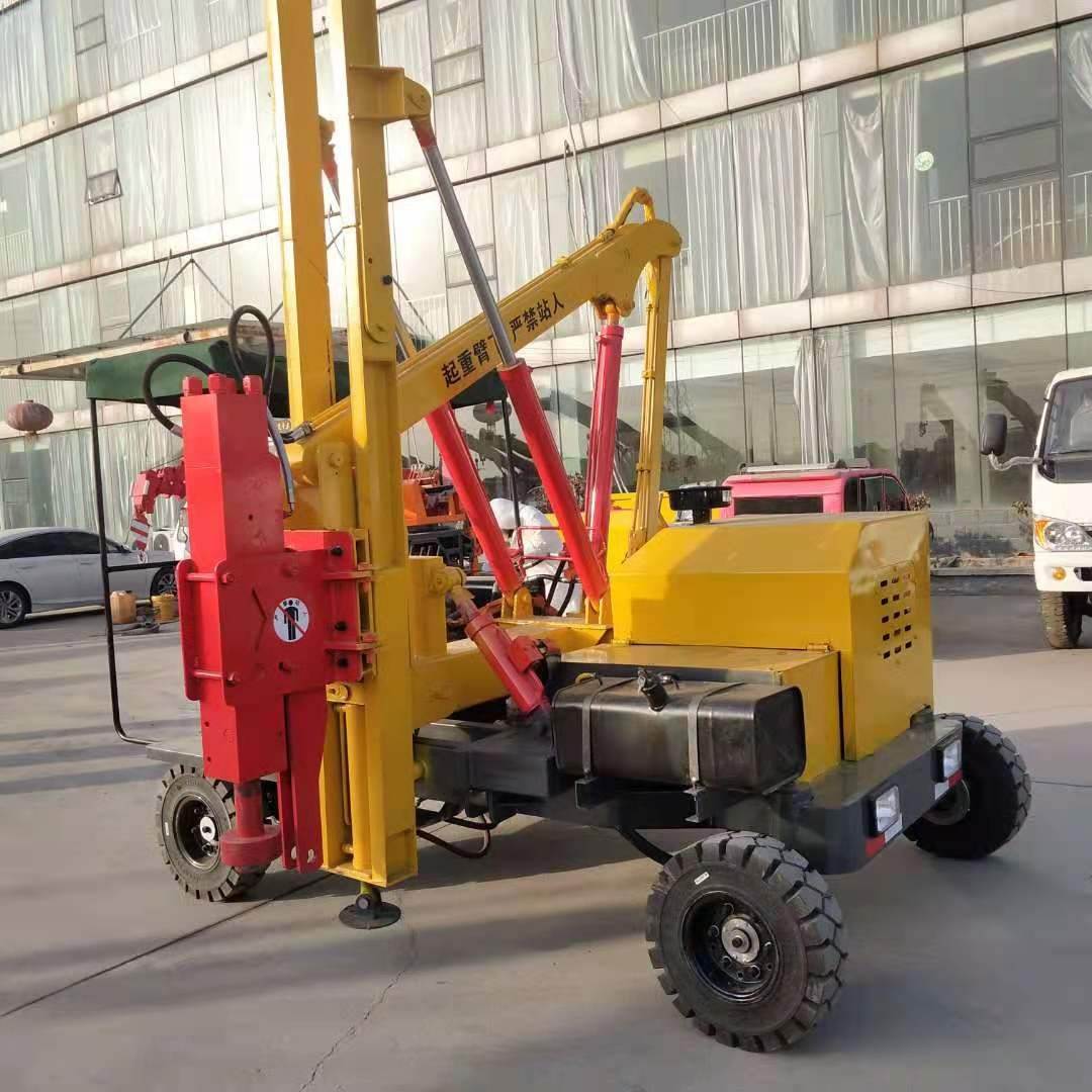 小四轮打桩机高速护栏打桩机装载式打桩机936护栏打桩机型号齐全