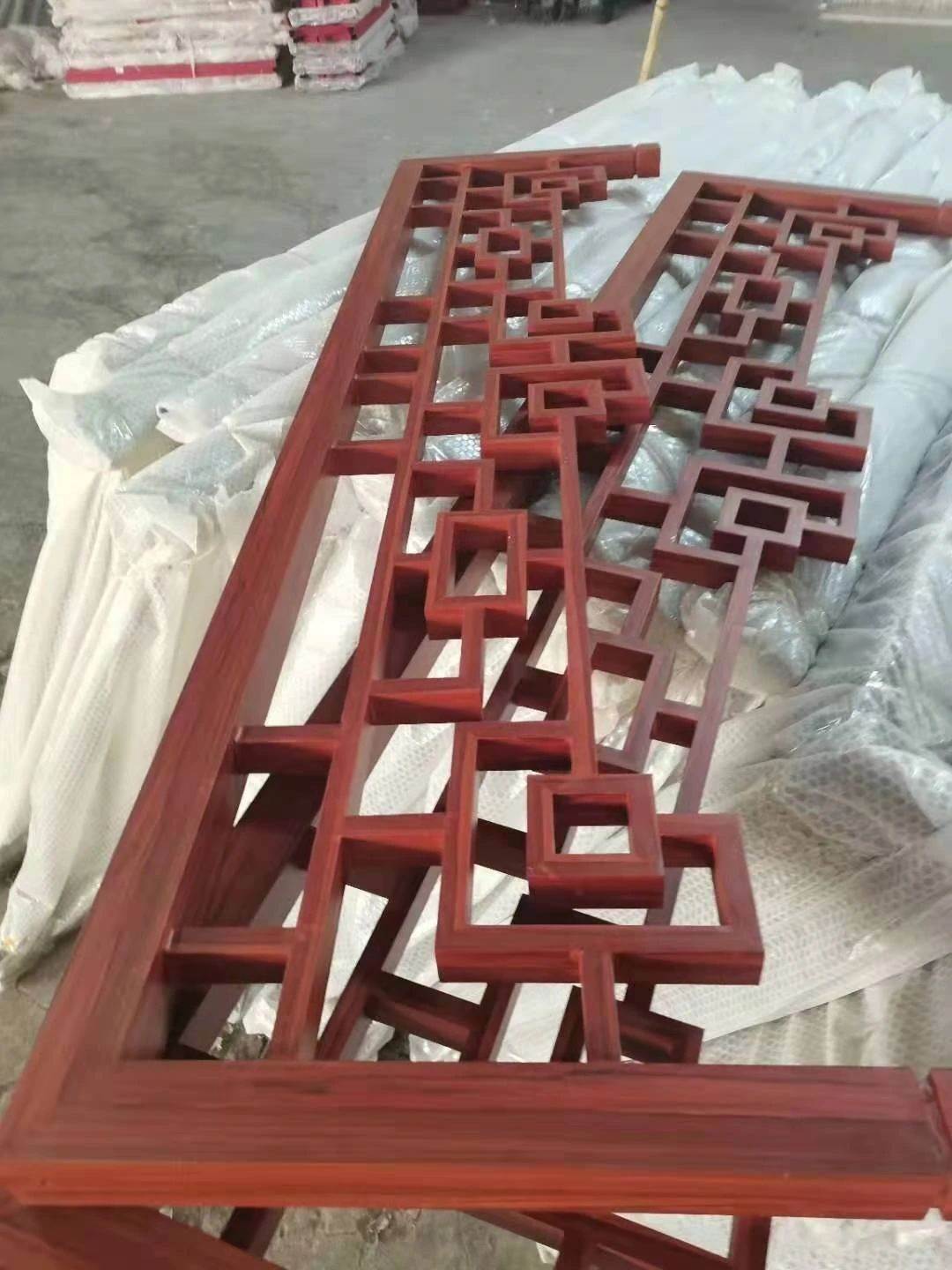 造型仿古木纹铝挂落门楣