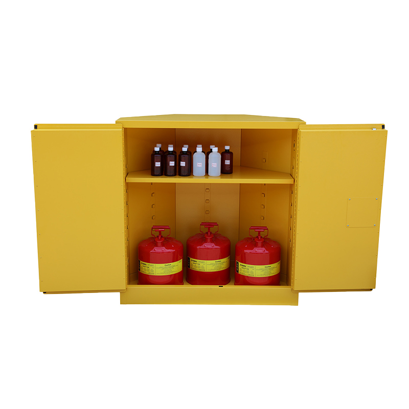 西斯贝尔 易燃液体安全储存柜, 30加仑角柜/黄色/手动 WA810300C