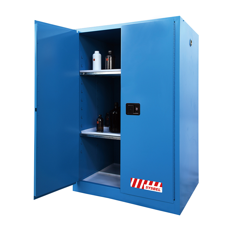 西斯贝尔 弱腐蚀性液体安全储存柜,90Gal/340L/蓝色/手动 WA810860B