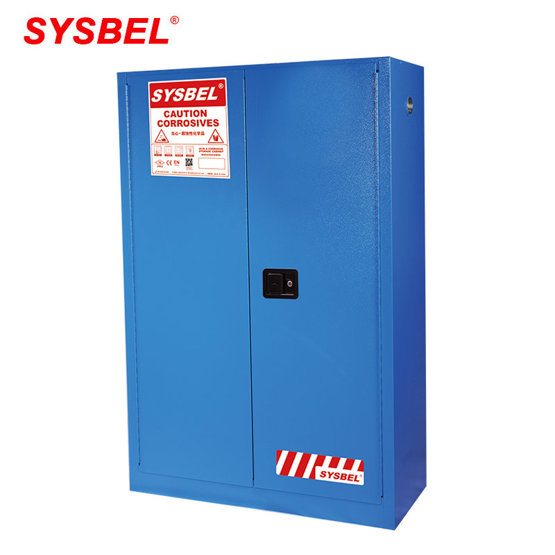 西斯贝尔 弱腐蚀性液体安全储存柜, 45Gal/170L/蓝色/手动 WA810450B