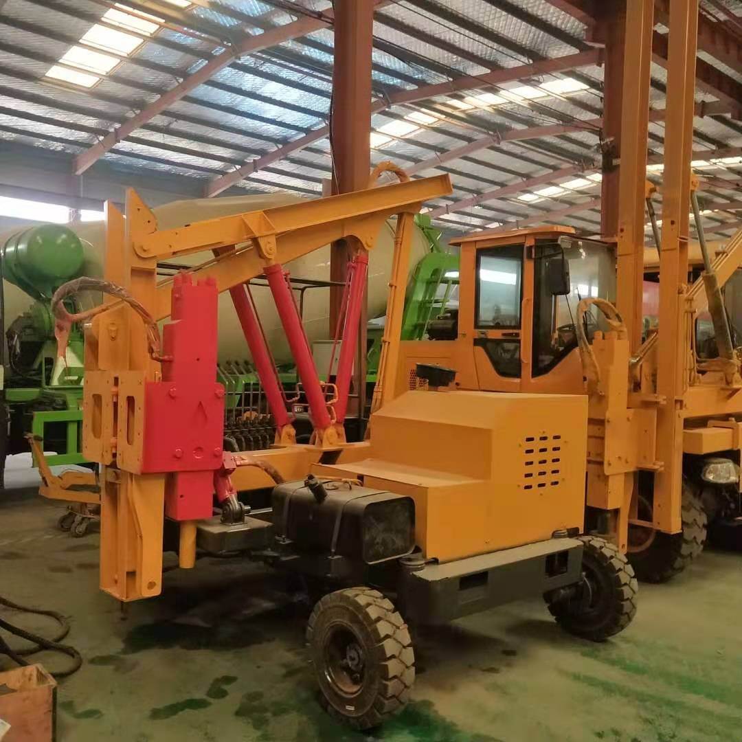 液压打桩机小四轮打桩机围栏压桩机护栏打桩机厂家