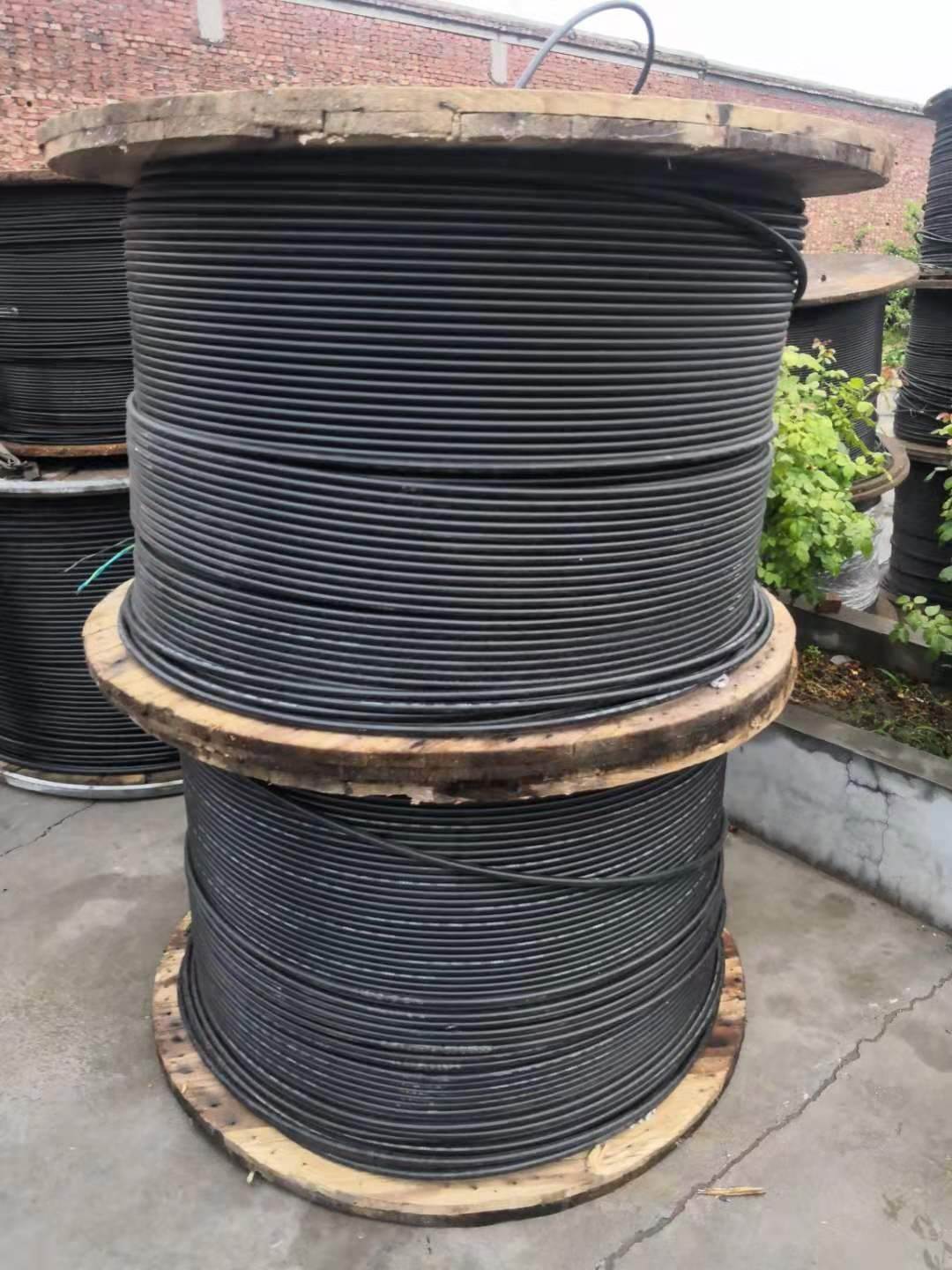 带状144芯光缆回收 废旧光缆回收2.2钢绞线