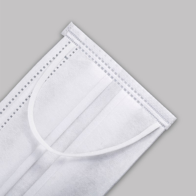 汉盾 三层白色一次性平面口罩 普通装（1只/袋；50只/盒） HD1096
