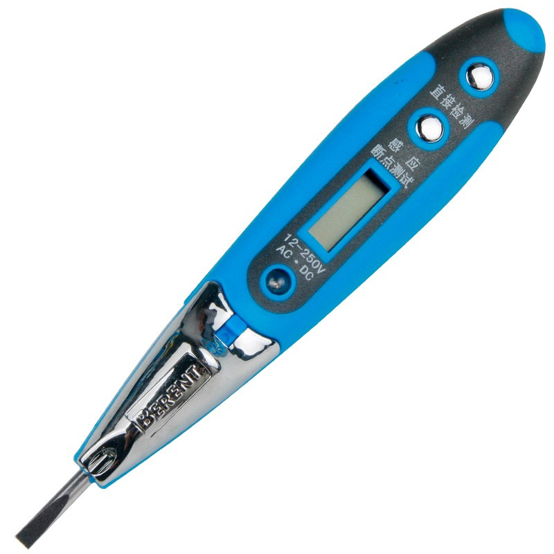 百锐工具 多功能数显测电笔 3.5*140mm 12-220v BT9001