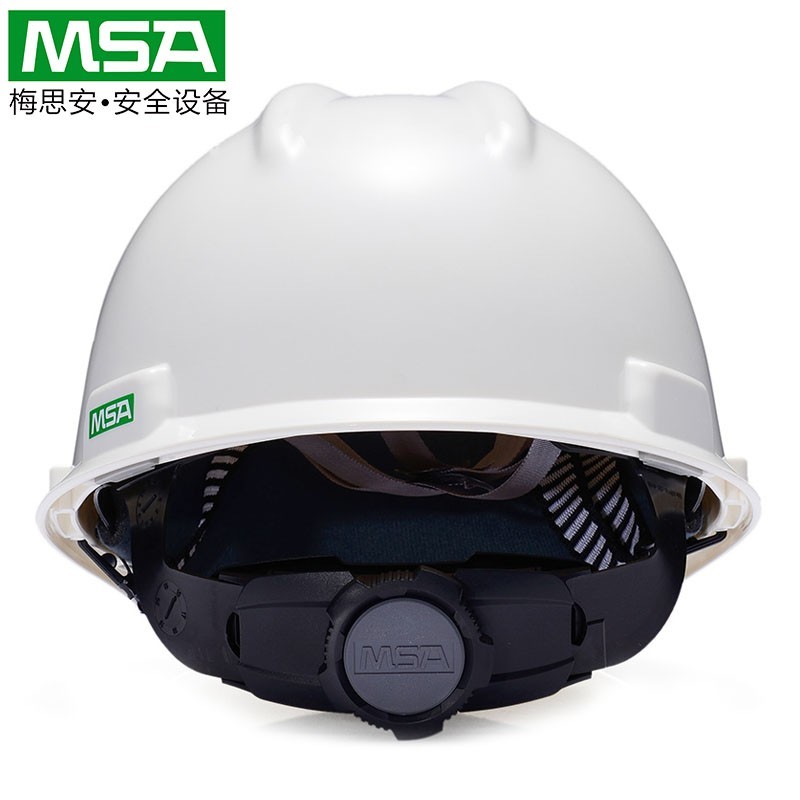 梅思安 标准型ABS安全帽（白色, 一指键帽衬型） 10146506