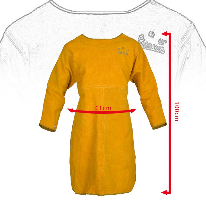 威特仕 金黄色皮带袖围裙(长袖) L 44-1847
