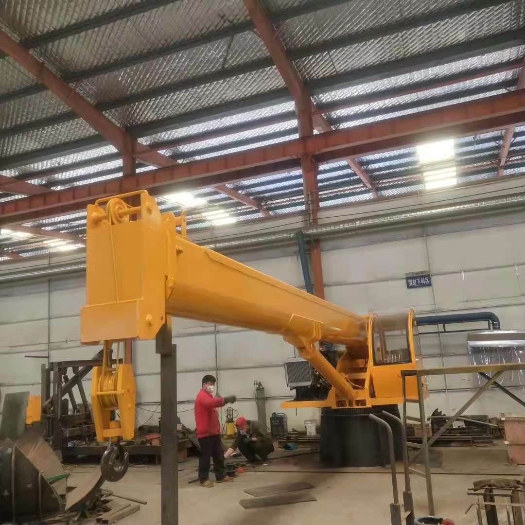 液压伸缩臂船吊渔船用吊机油电两用船吊吨位齐全价格优惠