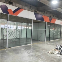 回龙观玻璃隔断 石膏板隔断墙 拆装方便 现场施工组装