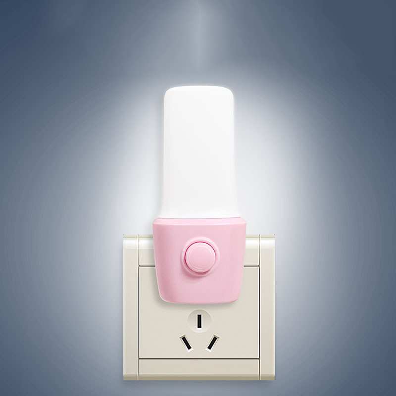 柯丽雅 LED开关小夜灯 L-609 开关设计，白色和粉色带白光，复古绿带暖光