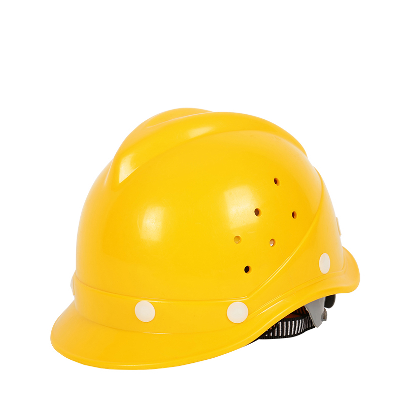 金源 玻璃钢安全帽 VT 侧边透气孔、白扣帽衬、一指键按钮