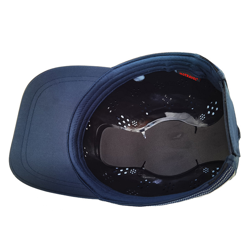 MOTRAVEL 防水带防护帽 80%涤纶三层复合防水布+20%三明治网  PP料带蜂窝透气孔设计+EVA顶部防撞贴合 藏青色 均码(54~64CM) PC09