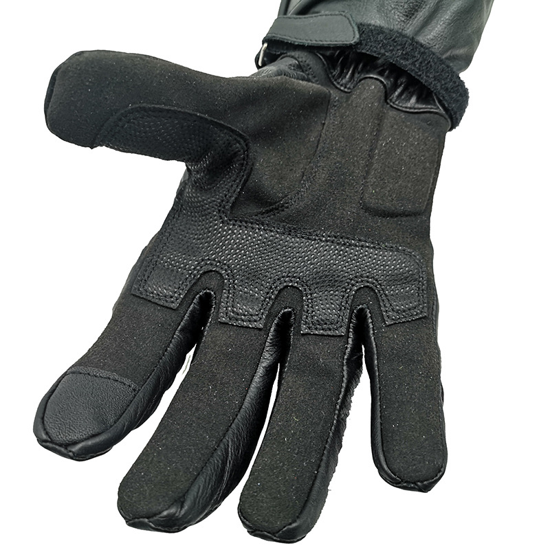 MOTRAVEL 警用手套 70%进口头层牛皮+25%超纤+5%碳纤维 里料100%抓绒布 适合春，秋，冬季 黑色 M~XXL MG008
