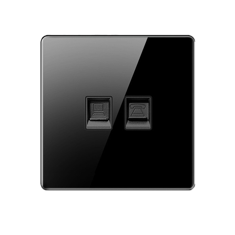 罗邦 面板开关 K1-金/灰/黑（塑包钢） 电话电脑