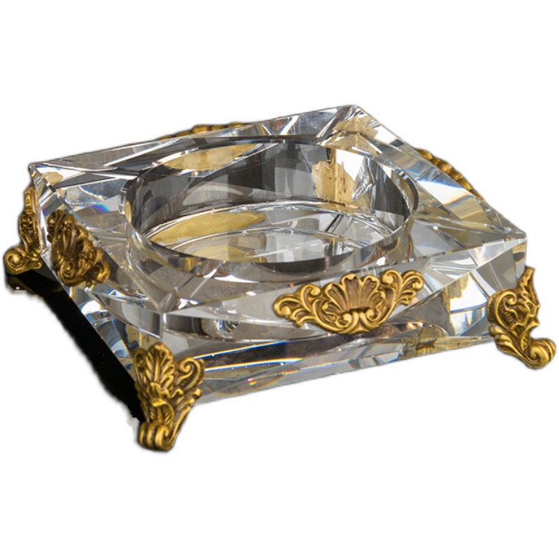 卡斯特兰 水晶烟灰缸(小号)/Crystal Ashtray(S) 15SQ X 5H C1243