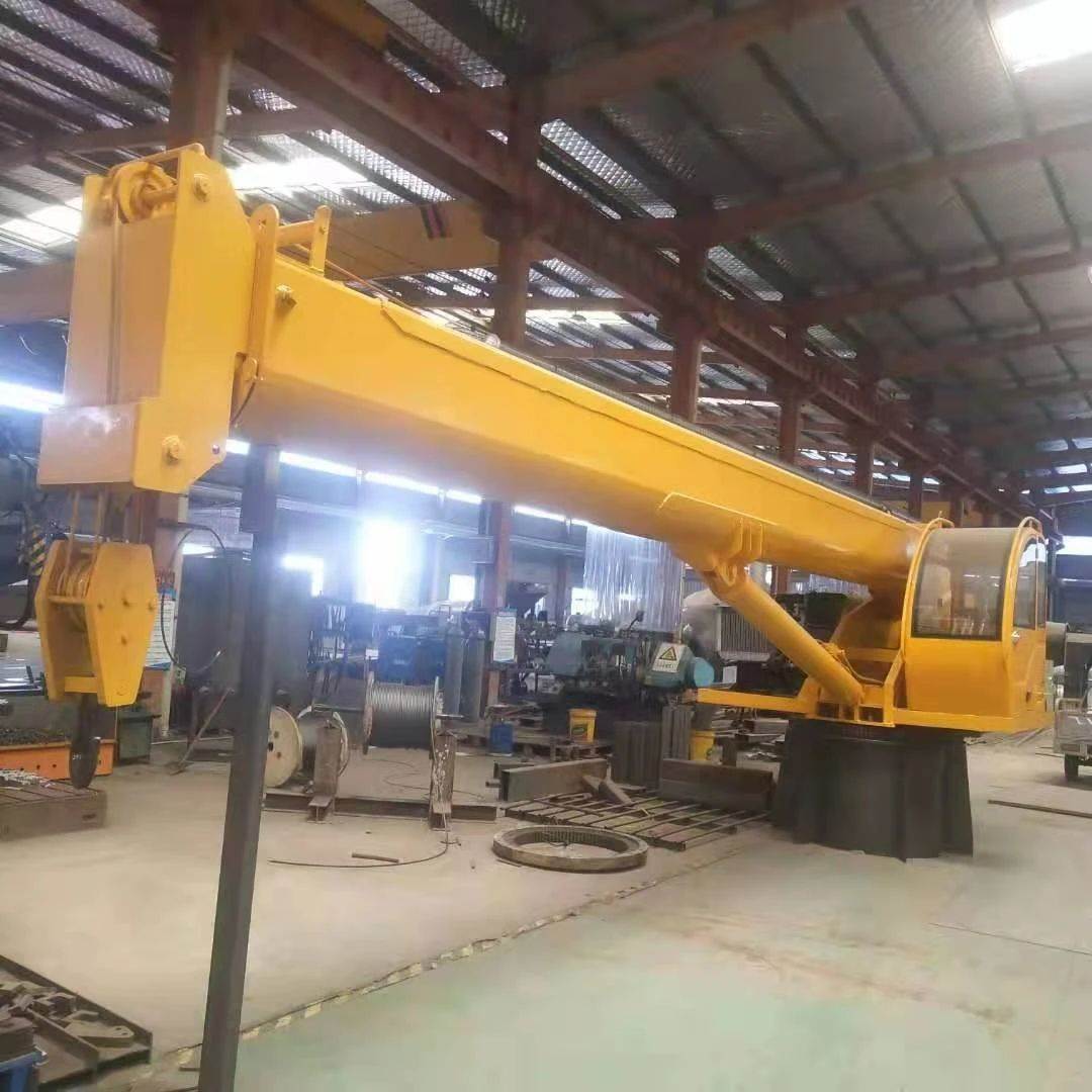 港口船用码头吊小型液压起重机12吨船用吊机价格