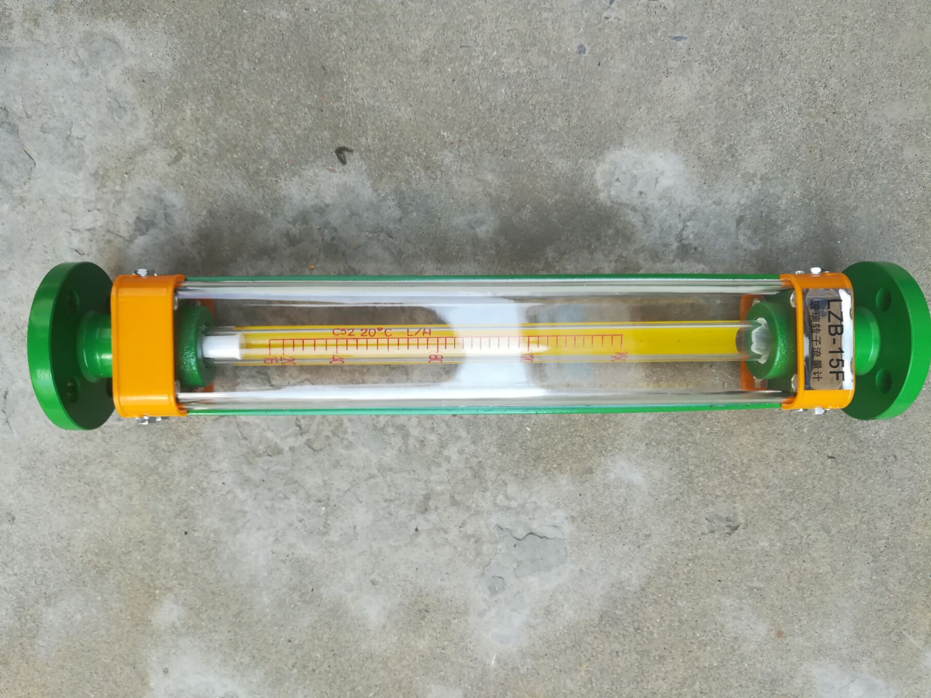鑫旺LZB-65法兰连接玻璃转子流量计 内衬四氟防腐型玻璃管流量计
