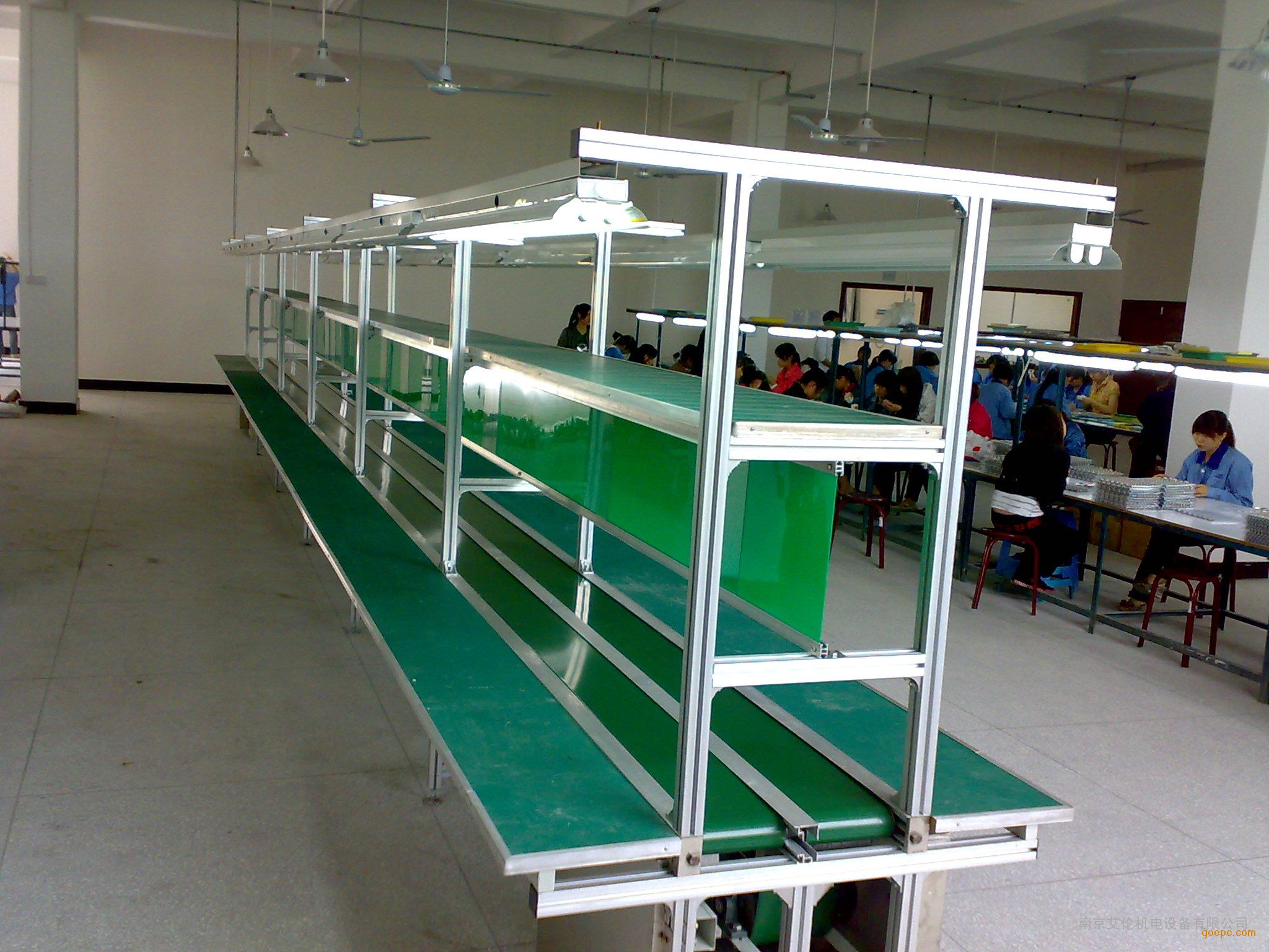 飞机位流水线pvc皮带线车间减静电平板流水线顺强机械