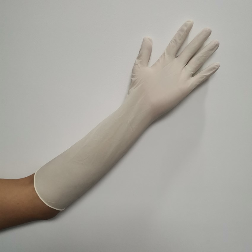 超长医用长臂乳胶手套图片