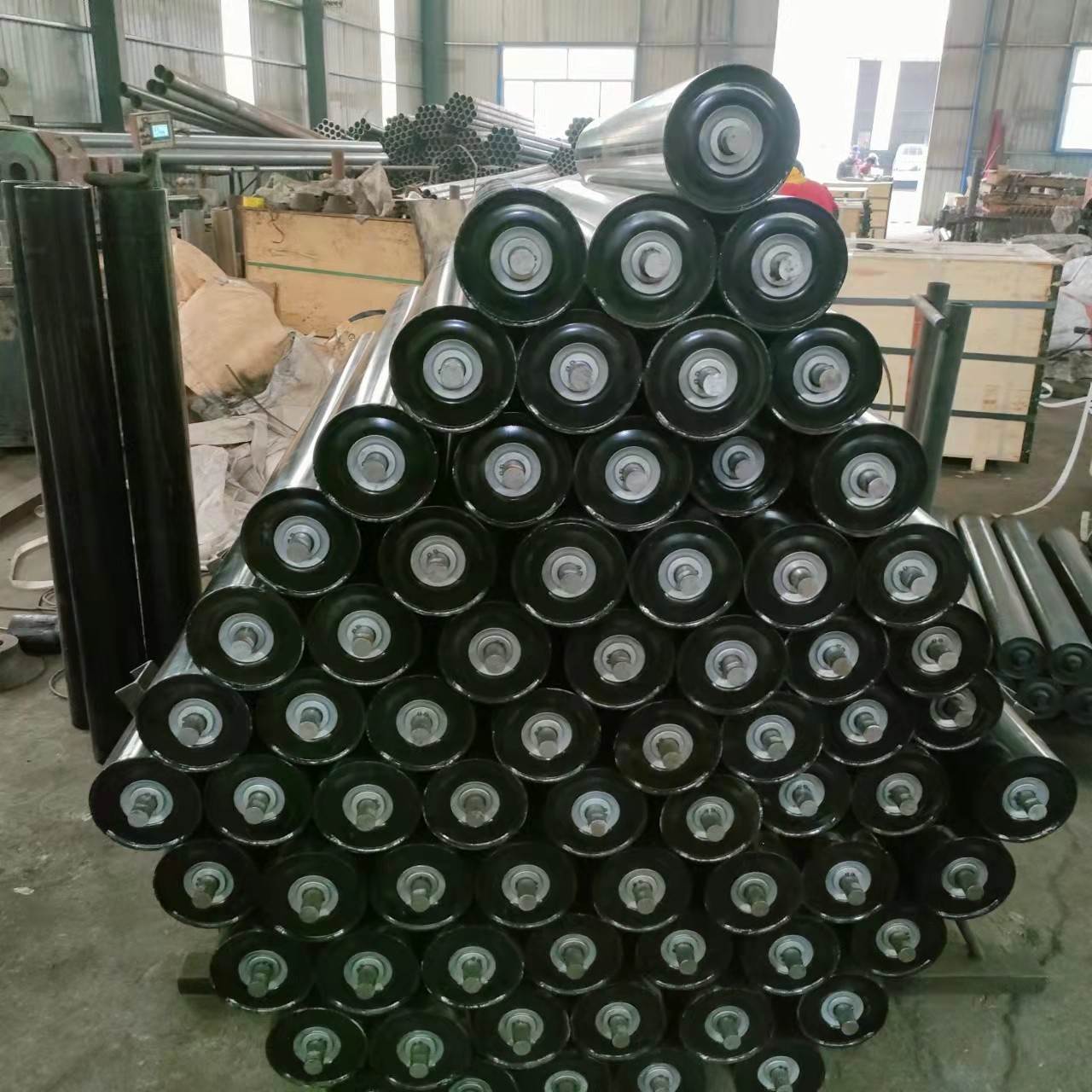 厂家生产皮带机托辊滚筒平行托辊不锈钢托辊防磁托辊