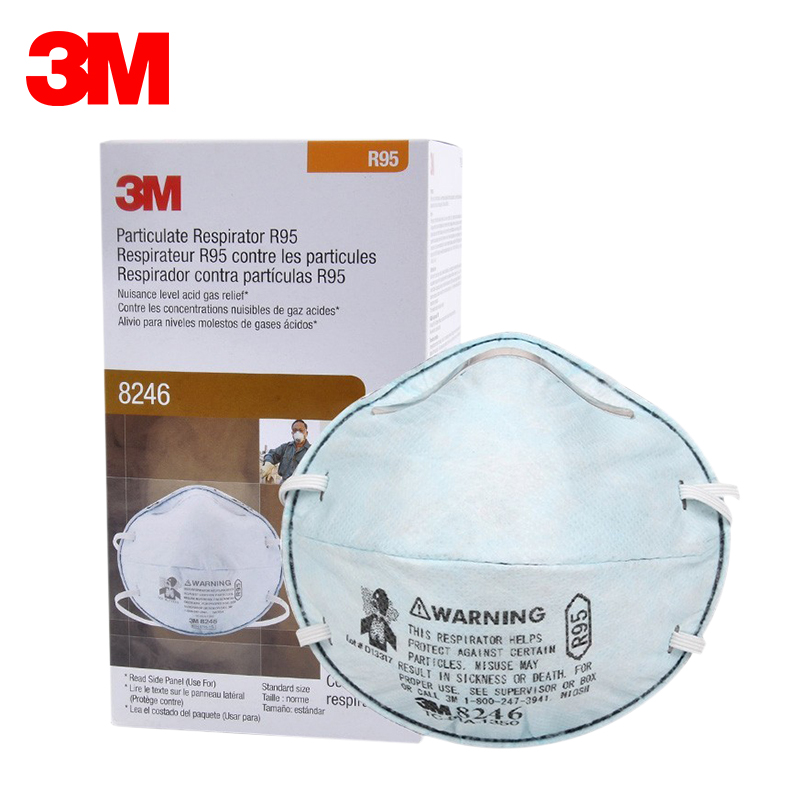 3M 酸性气体异味及颗粒物头戴式工业防尘口罩 R95 8246CN