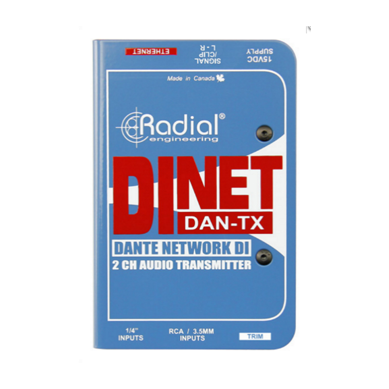 Radial 立体声Dante信号输入接口 DiNET DAN-RX