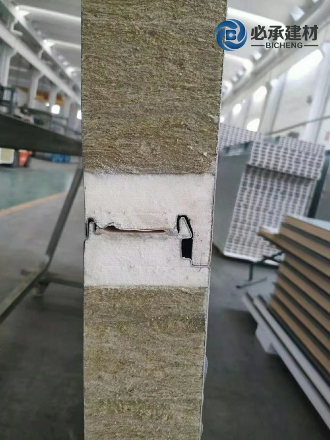 必承 聚氨酯封边岩棉夹芯板 根据客户需要 500-1150